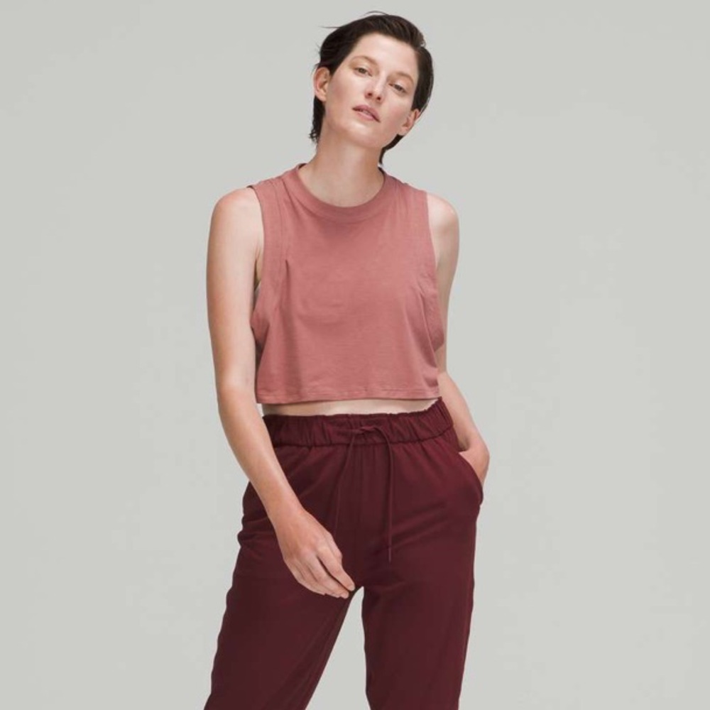 Lululemon All Yours cropped tank - spiced chai